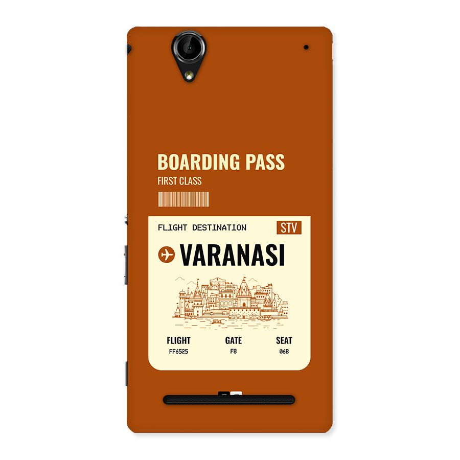 Varanasi Boarding Pass Back Case for Xperia T2