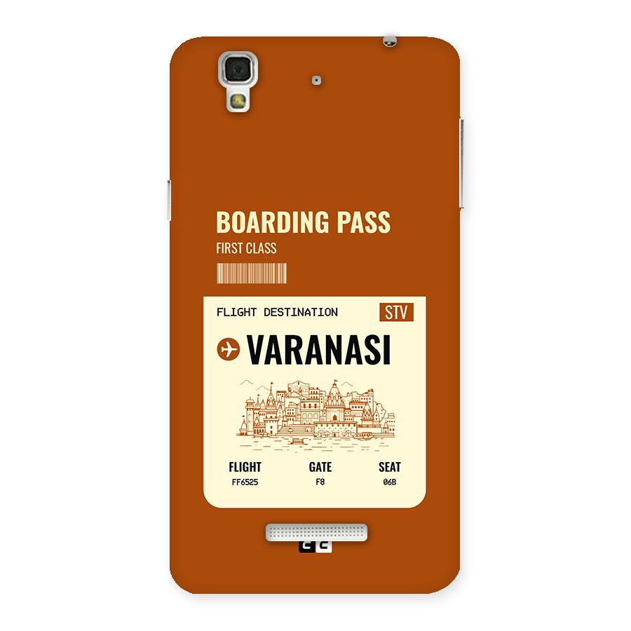 Varanasi Boarding Pass Back Case for Yureka