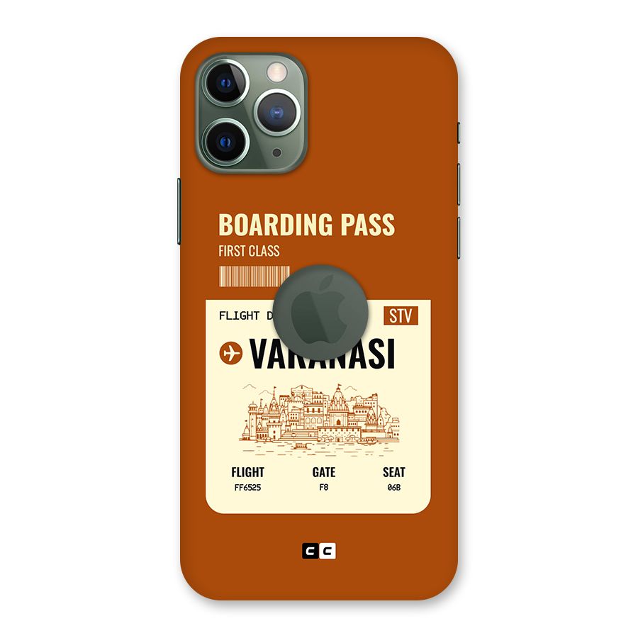 Varanasi Boarding Pass Back Case for iPhone 11 Pro Logo Cut