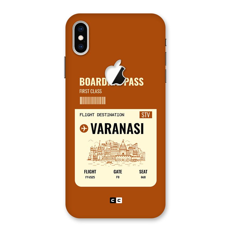 Varanasi Boarding Pass Back Case for iPhone XS Max Apple Cut