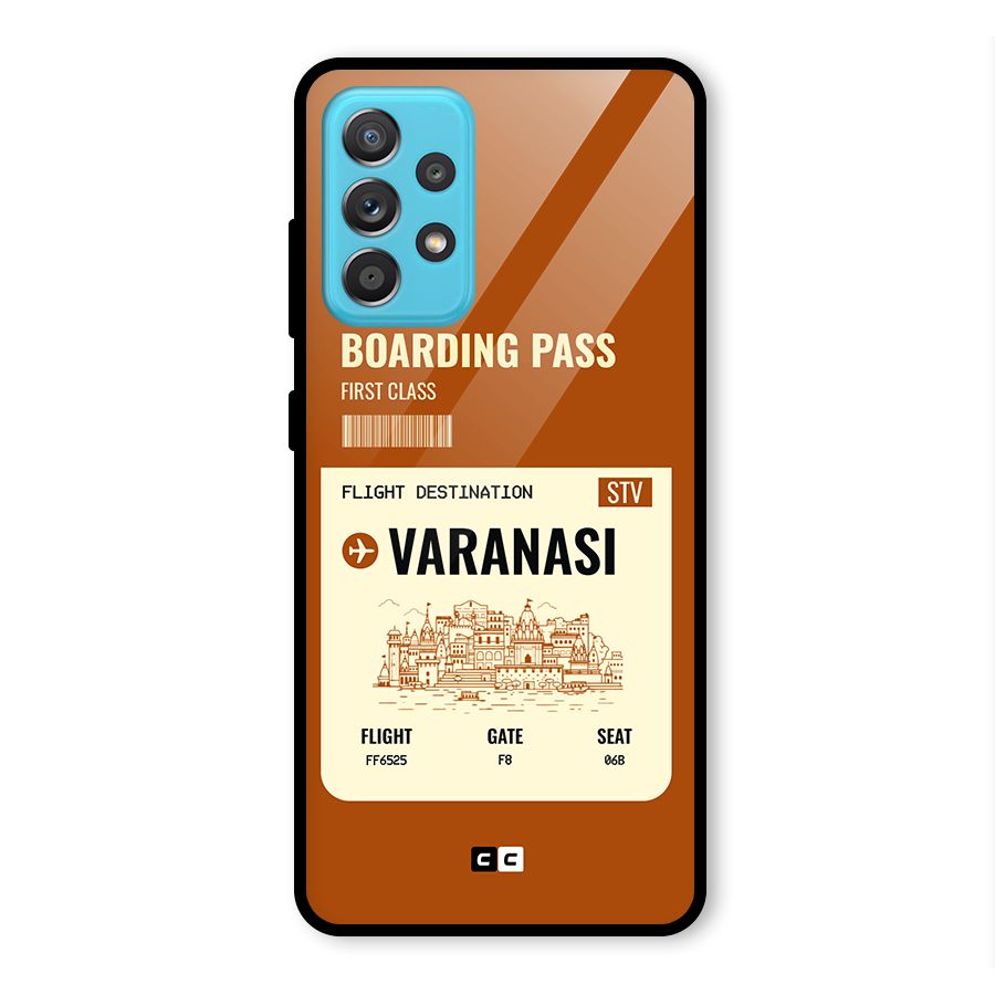 Varanasi Boarding Pass Glass Back Case for Galaxy A52