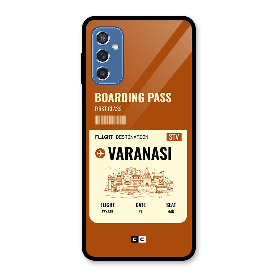 Varanasi Boarding Pass Glass Back Case for Galaxy M52 5G
