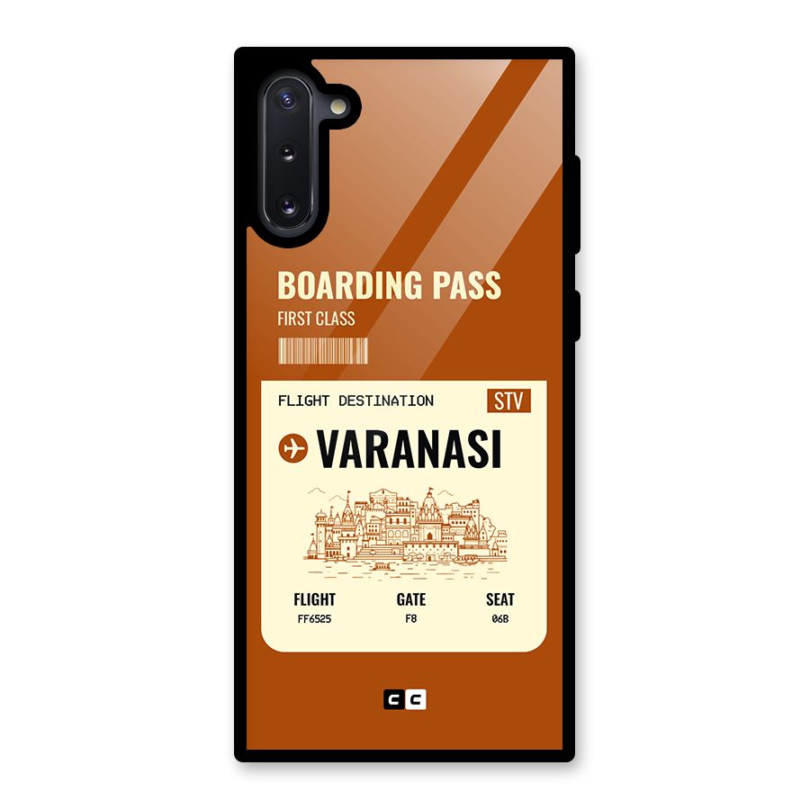 Varanasi Boarding Pass Glass Back Case for Galaxy Note 10
