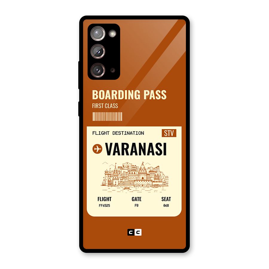 Varanasi Boarding Pass Glass Back Case for Galaxy Note 20