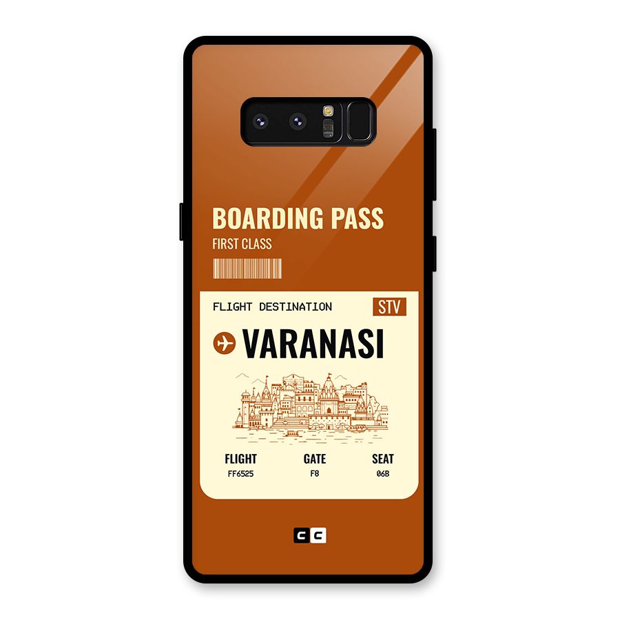 Varanasi Boarding Pass Glass Back Case for Galaxy Note 8