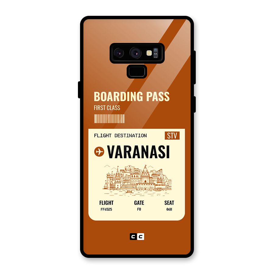 Varanasi Boarding Pass Glass Back Case for Galaxy Note 9