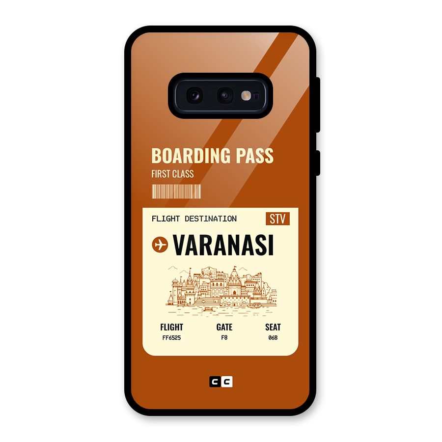 Varanasi Boarding Pass Glass Back Case for Galaxy S10e