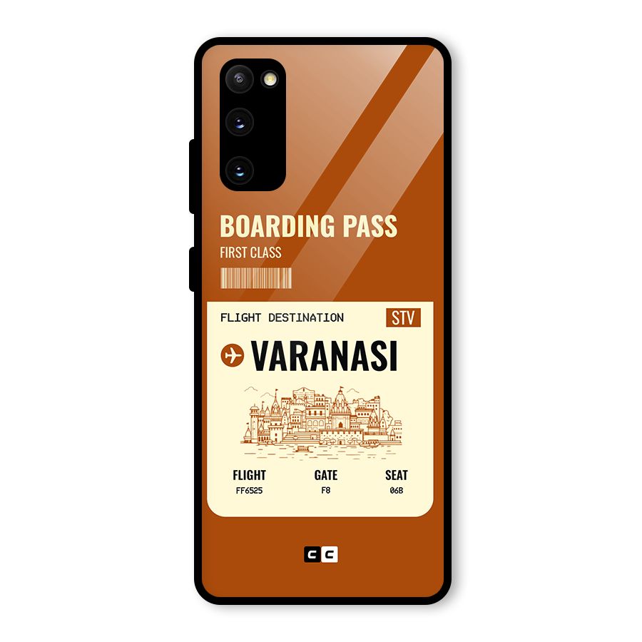 Varanasi Boarding Pass Glass Back Case for Galaxy S20 FE 5G