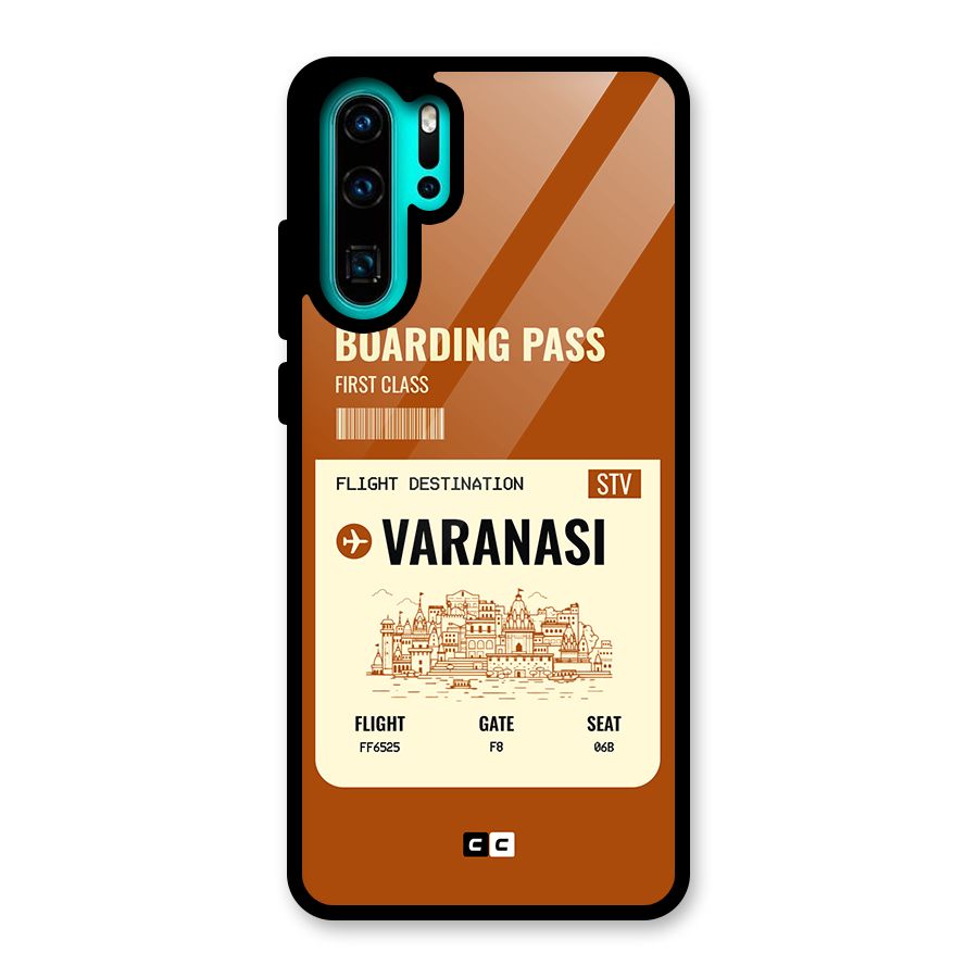 Varanasi Boarding Pass Glass Back Case for Huawei P30 Pro
