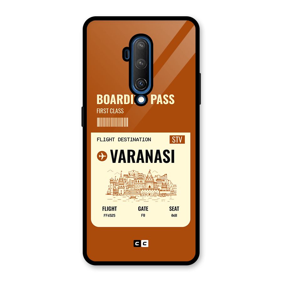 Varanasi Boarding Pass Glass Back Case for OnePlus 7T Pro