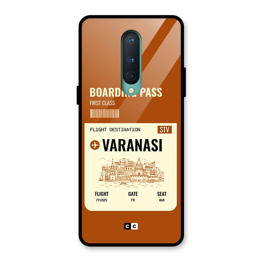 Varanasi Boarding Pass Glass Back Case for OnePlus 8
