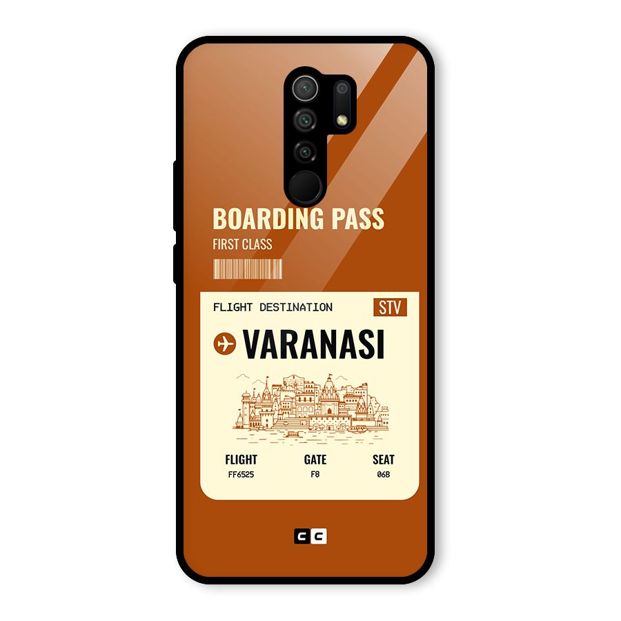 Varanasi Boarding Pass Glass Back Case for Poco M2