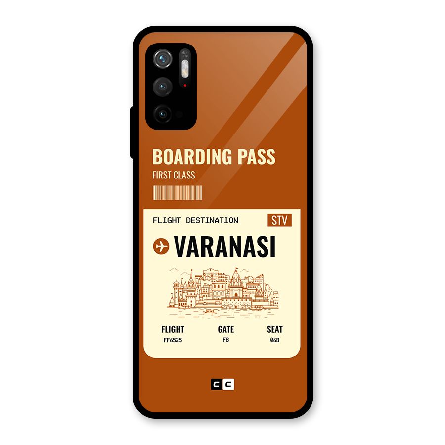 Varanasi Boarding Pass Glass Back Case for Poco M3 Pro 5G