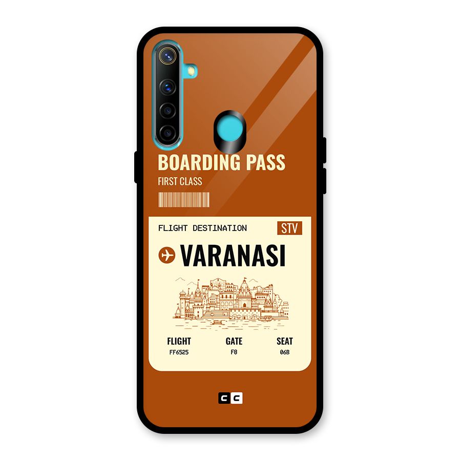 Varanasi Boarding Pass Glass Back Case for Realme 5i