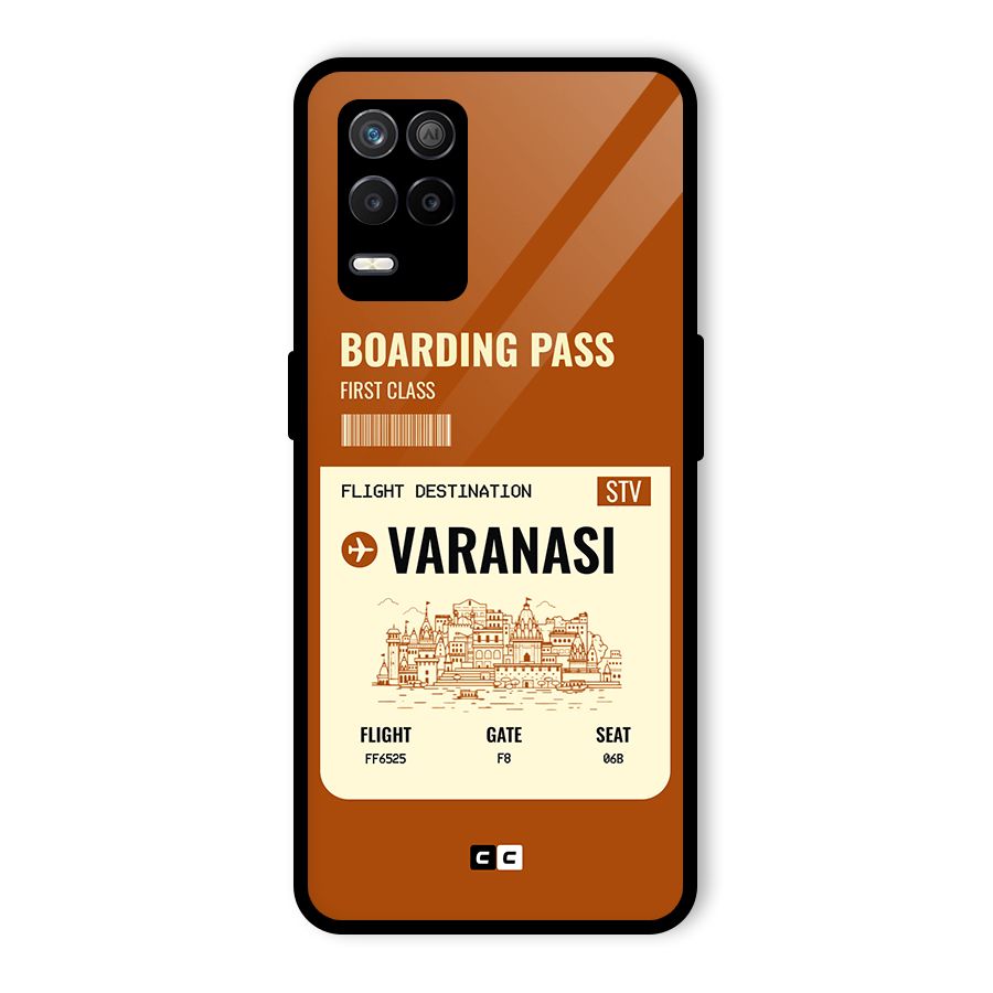 Varanasi Boarding Pass Glass Back Case for Realme 8 5G