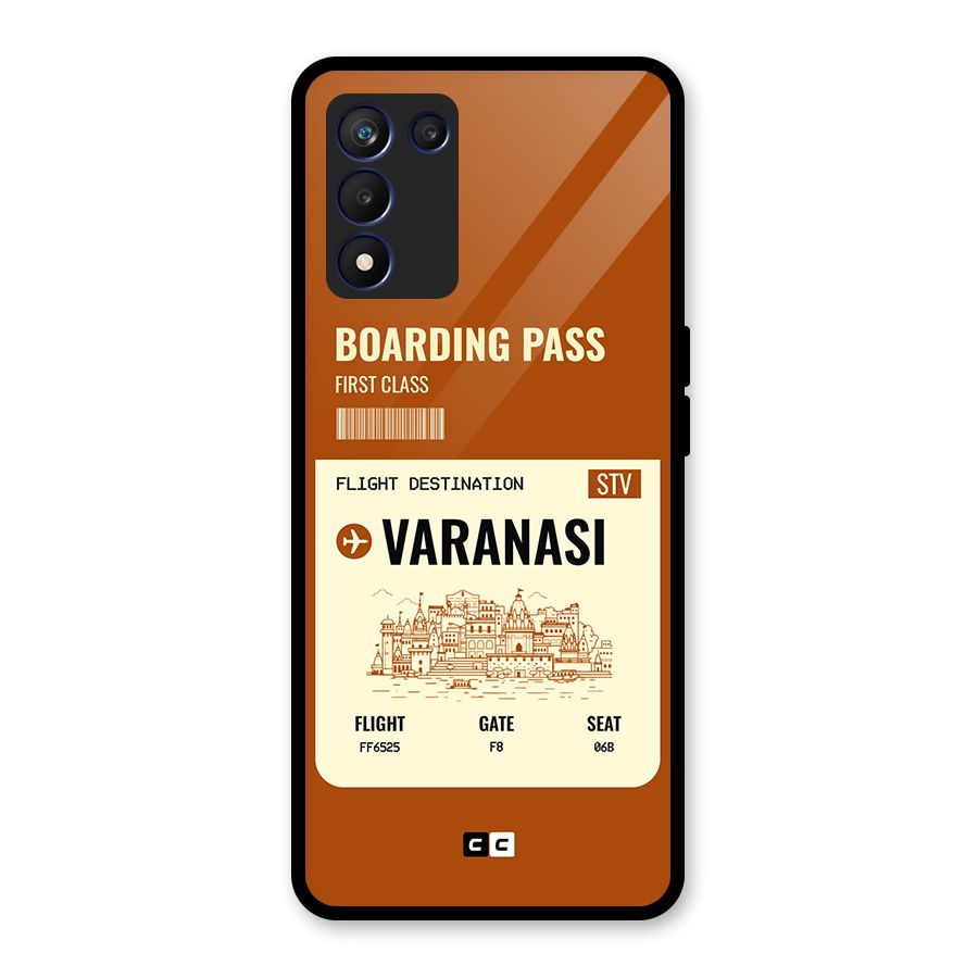 Varanasi Boarding Pass Glass Back Case for Realme 9 5G Speed