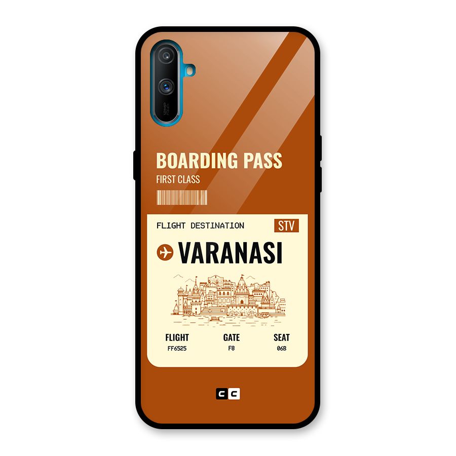 Varanasi Boarding Pass Glass Back Case for Realme C3