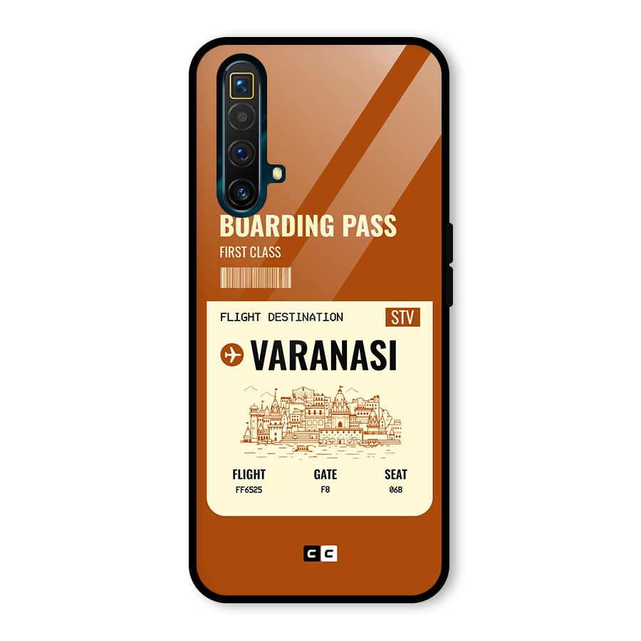Varanasi Boarding Pass Glass Back Case for Realme X3 SuperZoom
