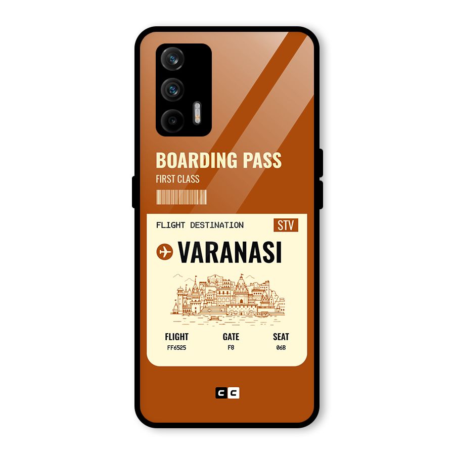 Varanasi Boarding Pass Glass Back Case for Realme X7 Max