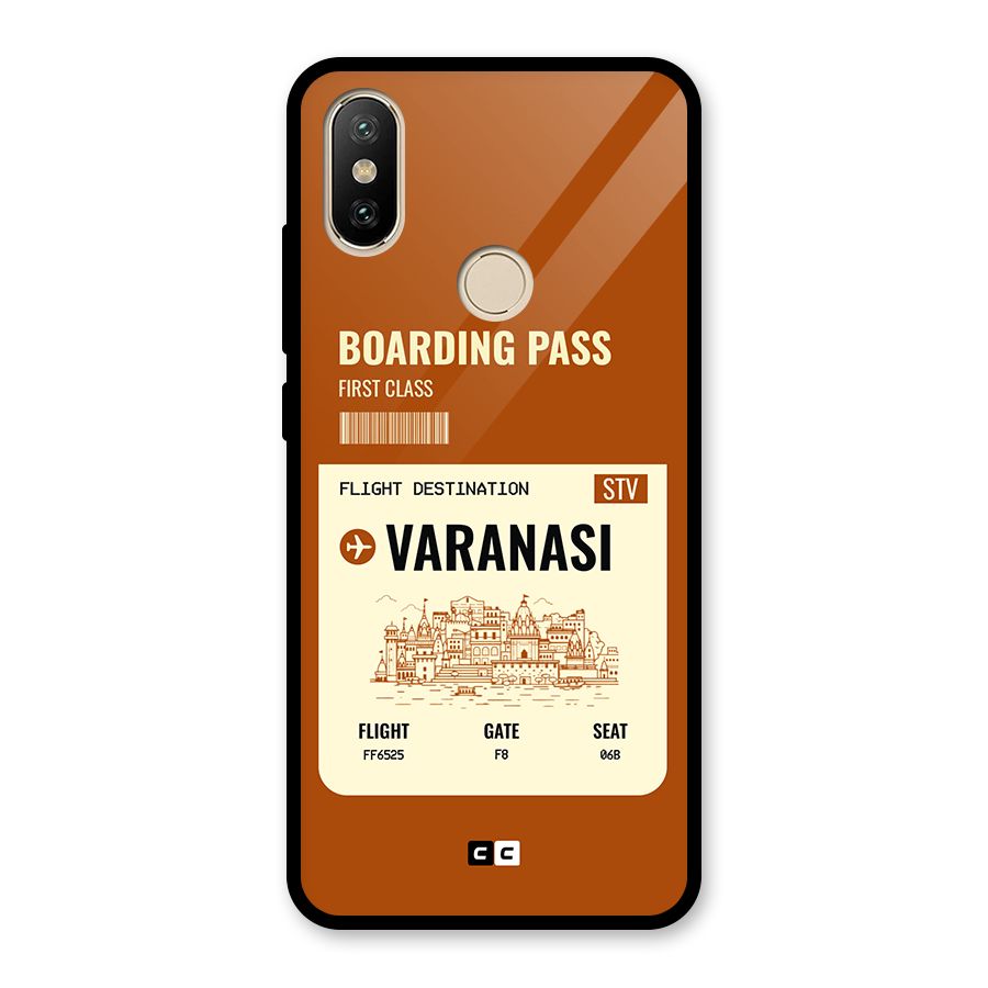 Varanasi Boarding Pass Glass Back Case for Redmi A2