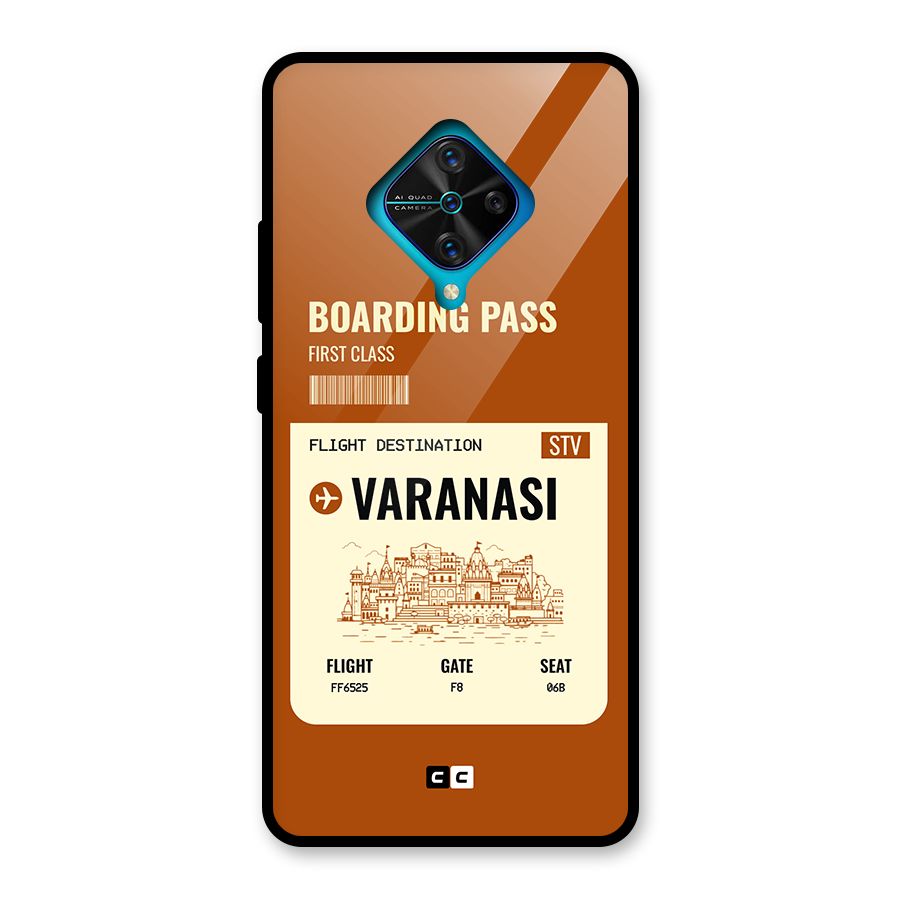 Varanasi Boarding Pass Glass Back Case for Vivo S1 Pro