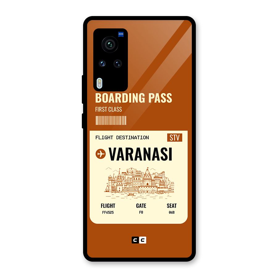 Varanasi Boarding Pass Glass Back Case for Vivo X60 Pro