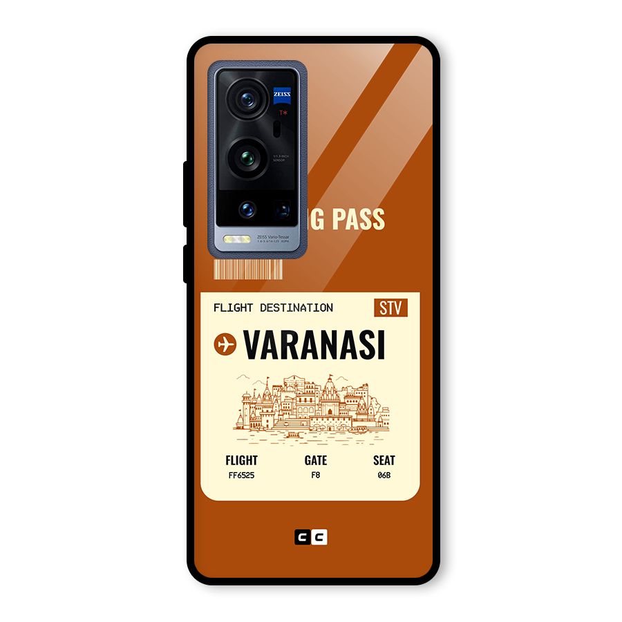Varanasi Boarding Pass Glass Back Case for Vivo X60 Pro Plus
