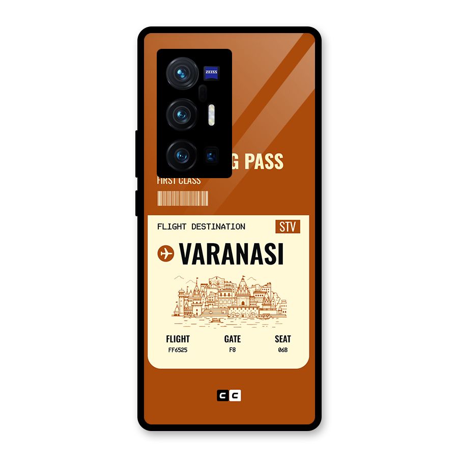 Varanasi Boarding Pass Glass Back Case for Vivo X70 Pro Plus