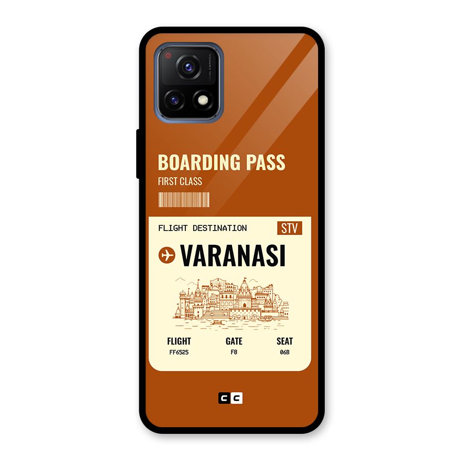 Varanasi Boarding Pass Glass Back Case for Vivo Y72 5G