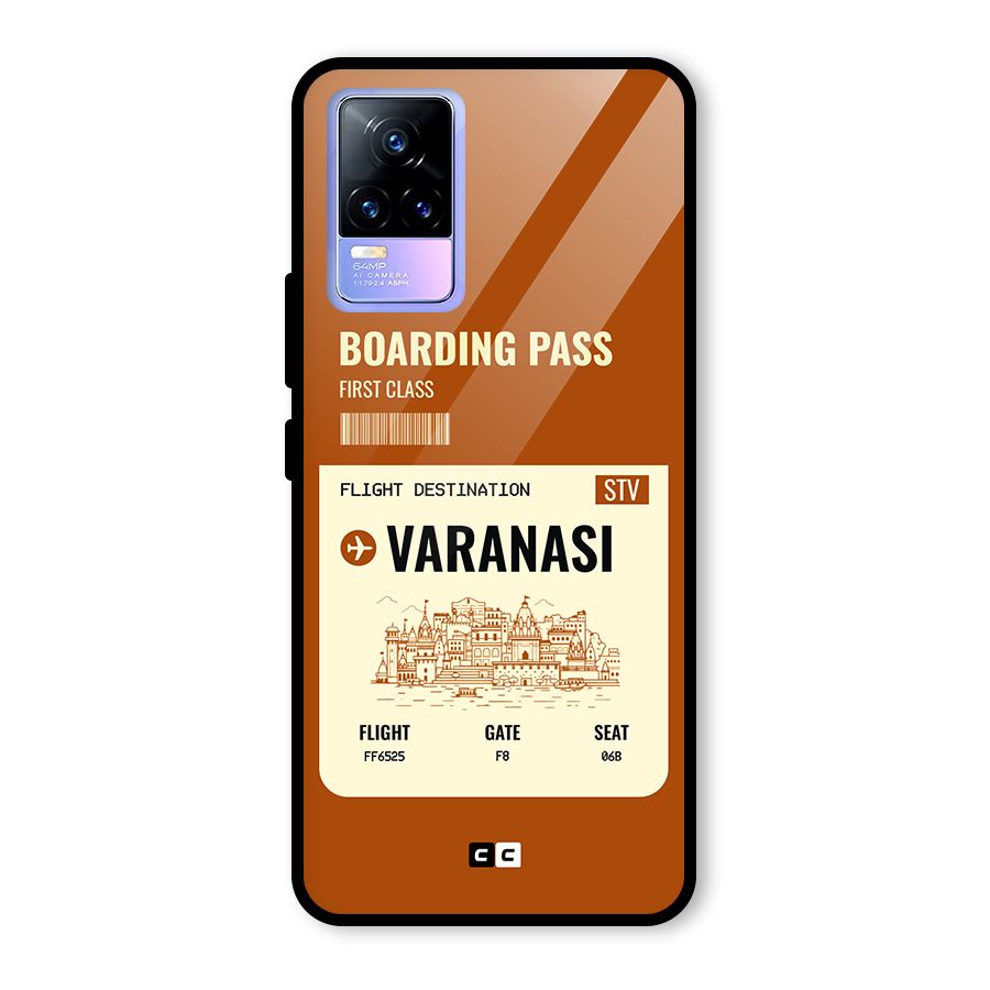 Varanasi Boarding Pass Glass Back Case for Vivo Y73