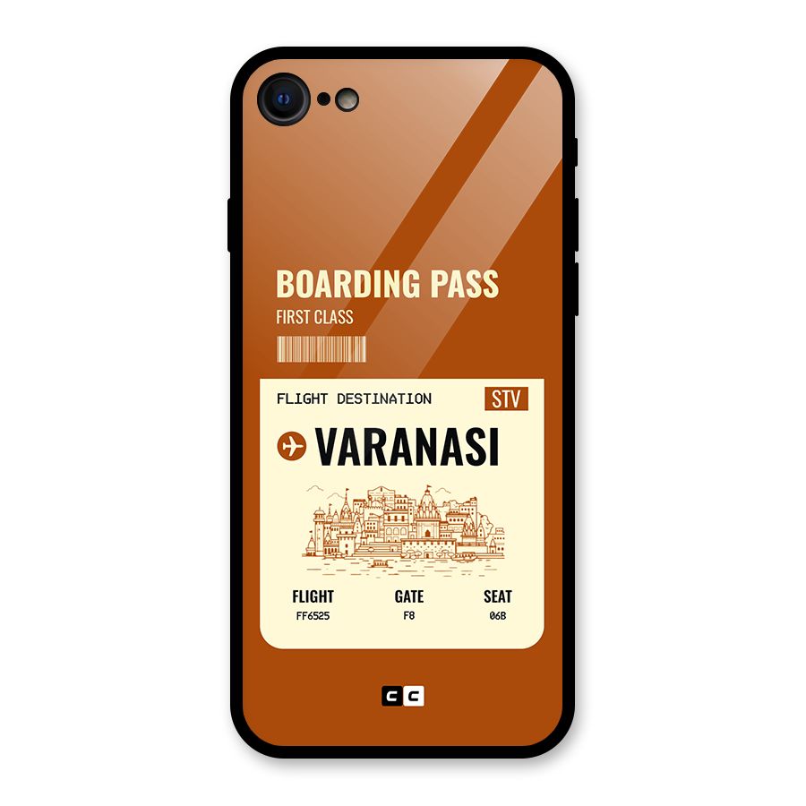 Varanasi Boarding Pass Glass Back Case for iPhone 7