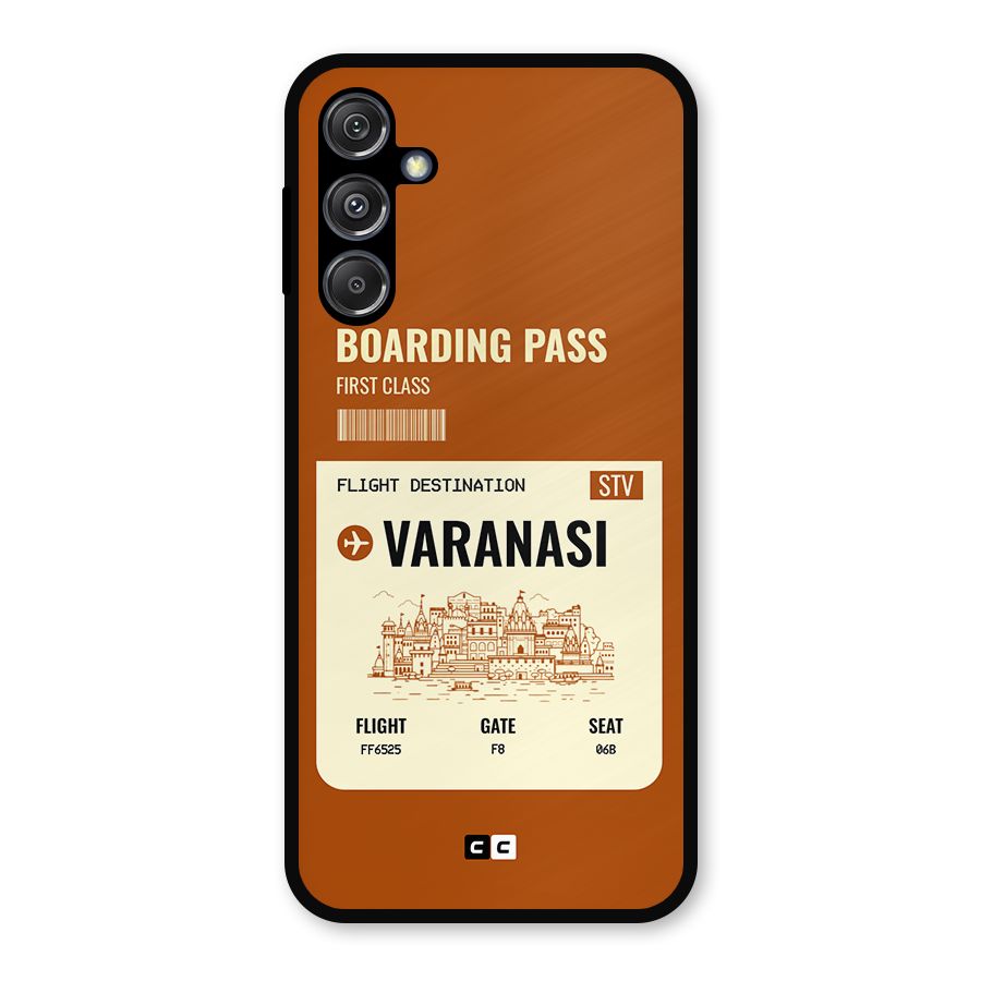 Varanasi Boarding Pass Metal Back Case for Galaxy M34 5G