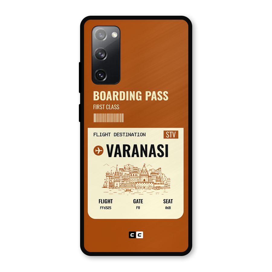 Varanasi Boarding Pass Metal Back Case for Galaxy S20 FE 5G