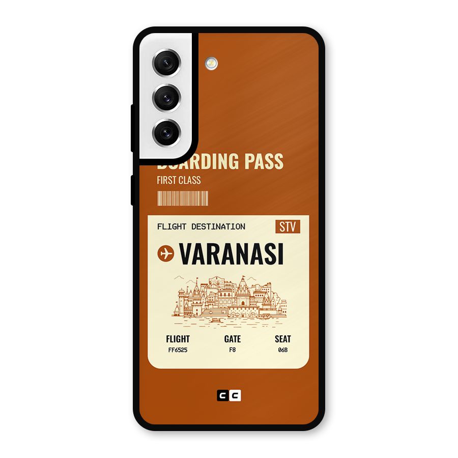Varanasi Boarding Pass Metal Back Case for Galaxy S21 FE 5G