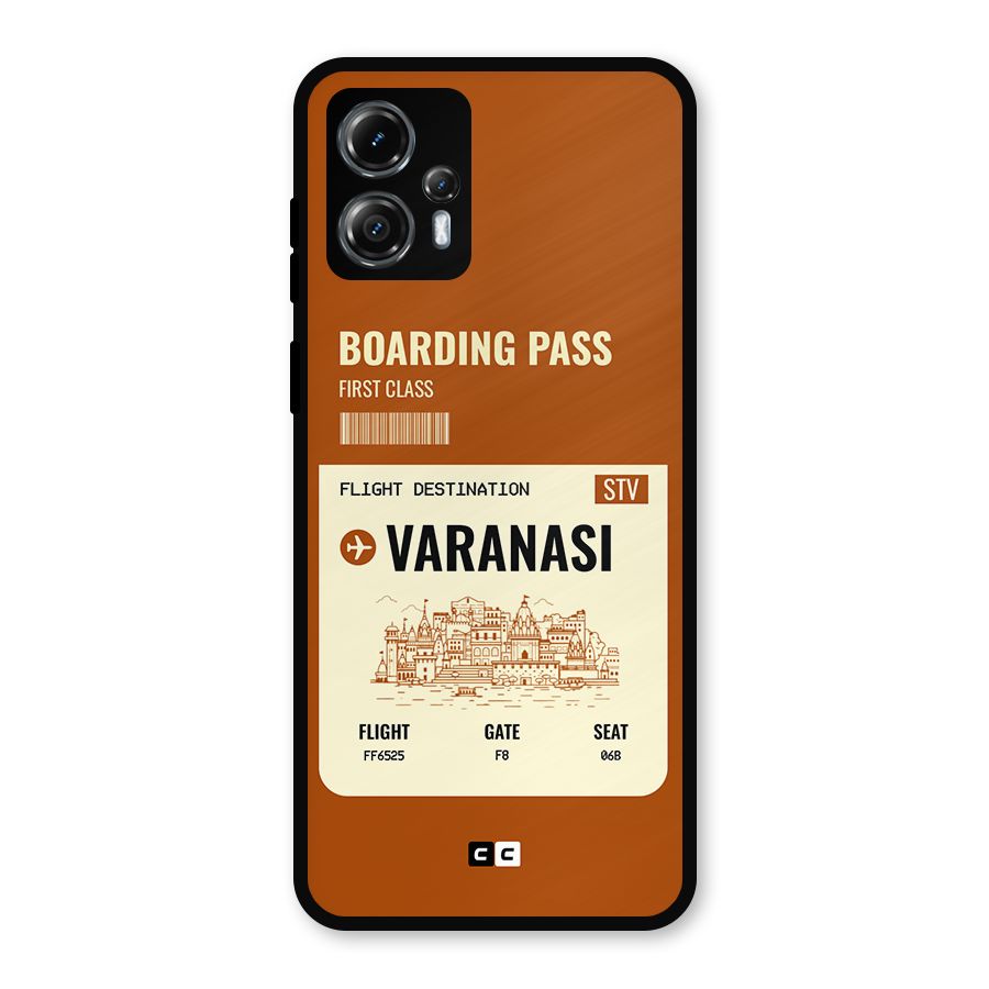 Varanasi Boarding Pass Metal Back Case for Moto G13