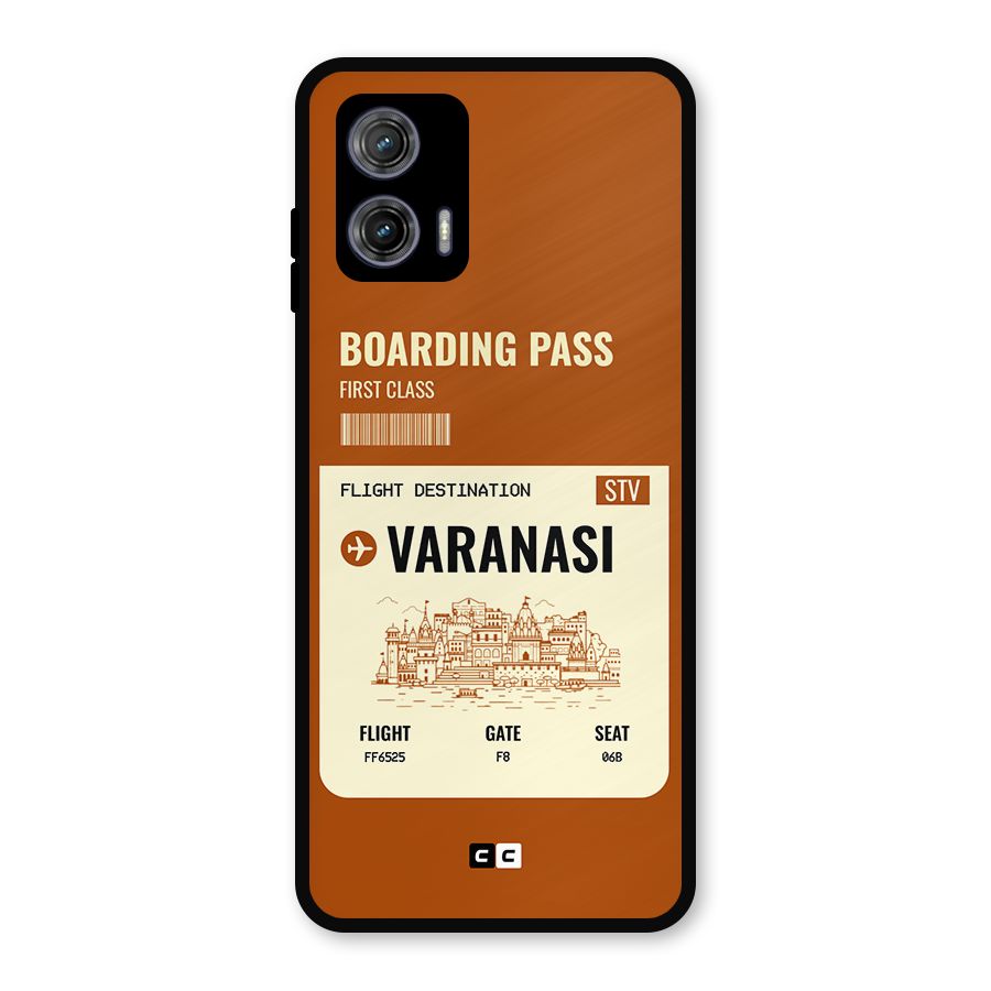 Varanasi Boarding Pass Metal Back Case for Moto G73