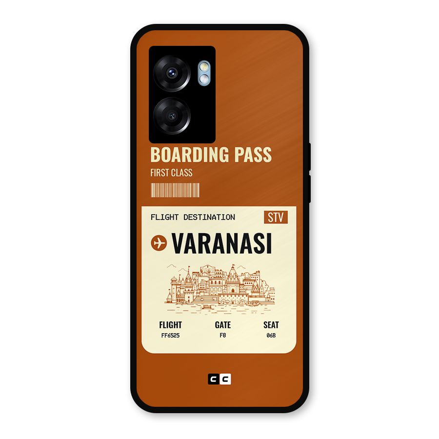Varanasi Boarding Pass Metal Back Case for Oppo K10 (5G)