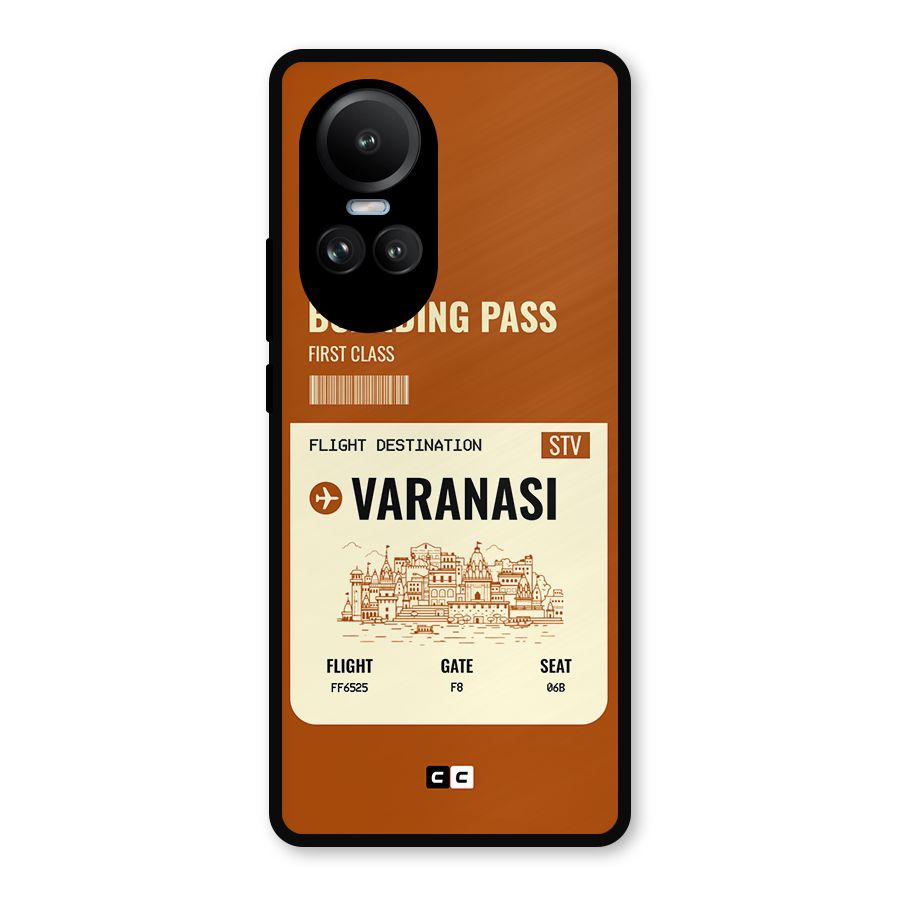 Varanasi Boarding Pass Metal Back Case for Oppo Reno10 Pro