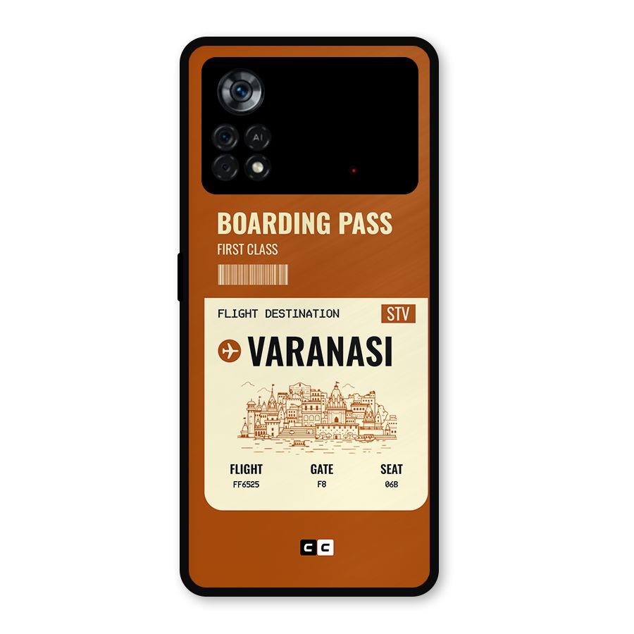 Varanasi Boarding Pass Metal Back Case for Poco X4 Pro 5G