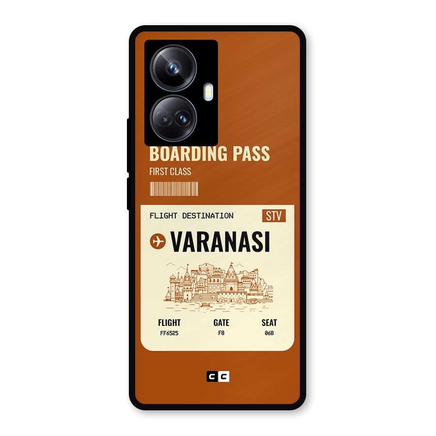 Varanasi Boarding Pass Metal Back Case for Realme 10 Pro Plus