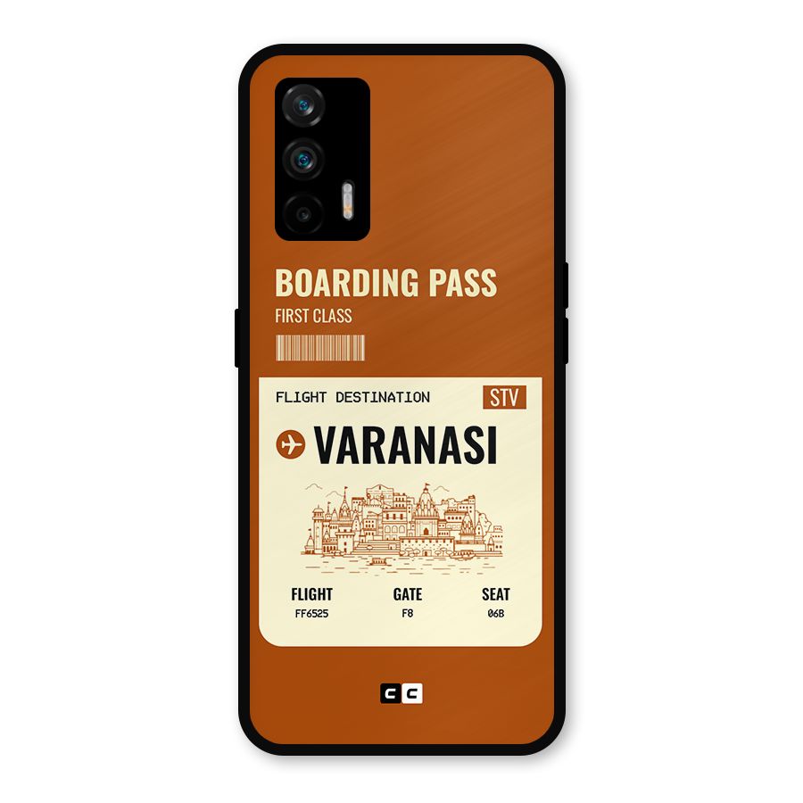 Varanasi Boarding Pass Metal Back Case for Realme X7 Max