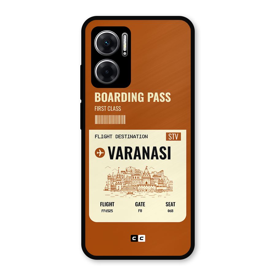 Varanasi Boarding Pass Metal Back Case for Redmi 11 Prime 5G
