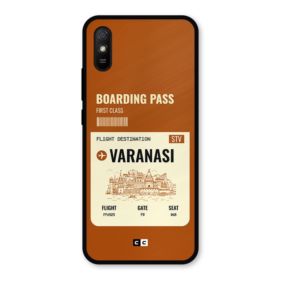 Varanasi Boarding Pass Metal Back Case for Redmi 9i