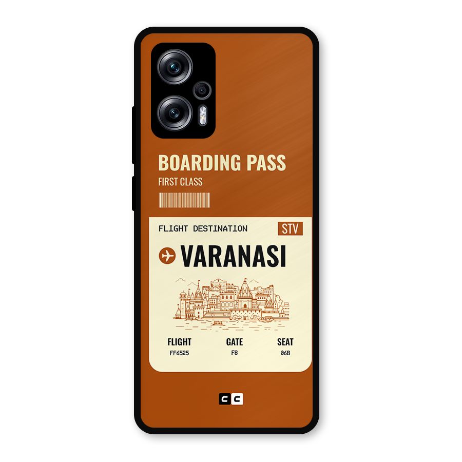 Varanasi Boarding Pass Metal Back Case for Redmi K50i