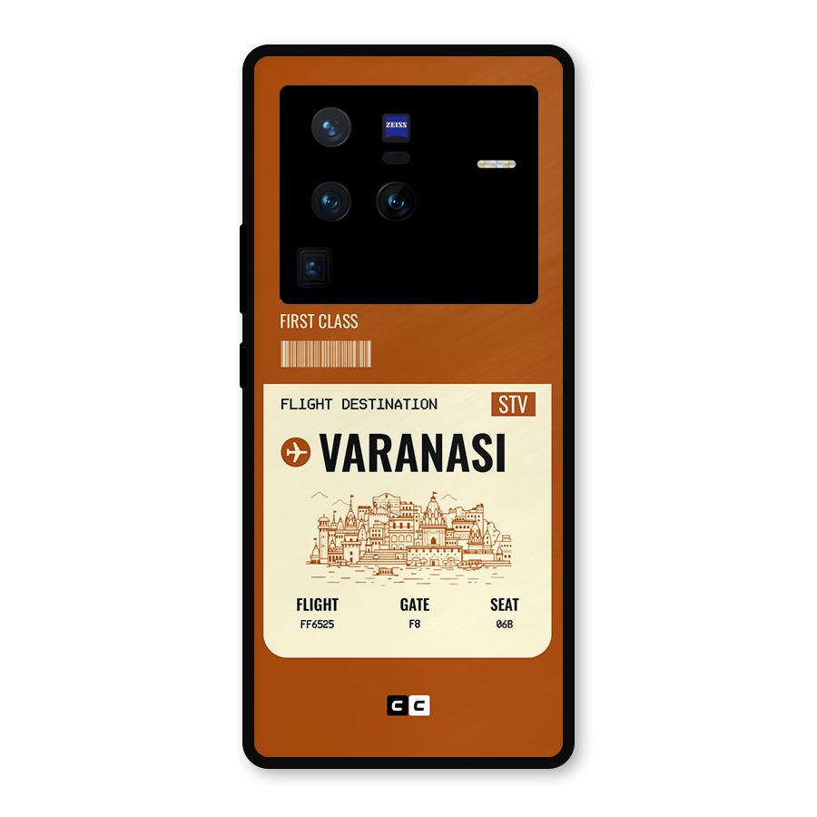 Varanasi Boarding Pass Metal Back Case for Vivo X80 Pro