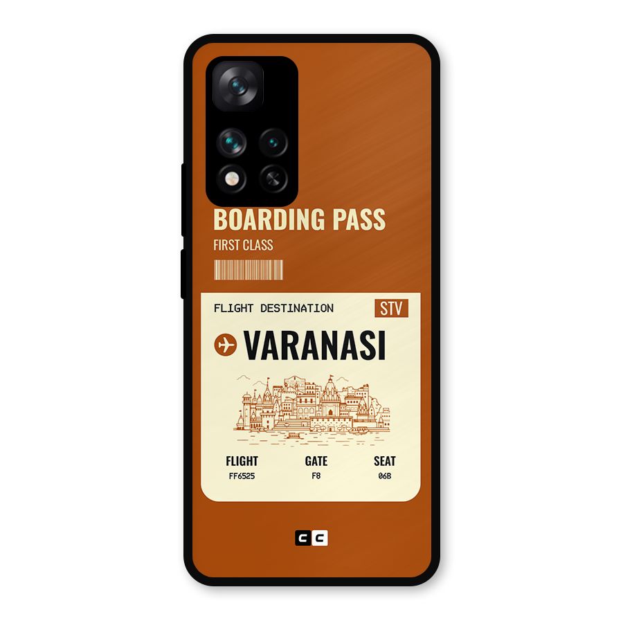 Varanasi Boarding Pass Metal Back Case for Xiaomi 11i Hypercharge 5G