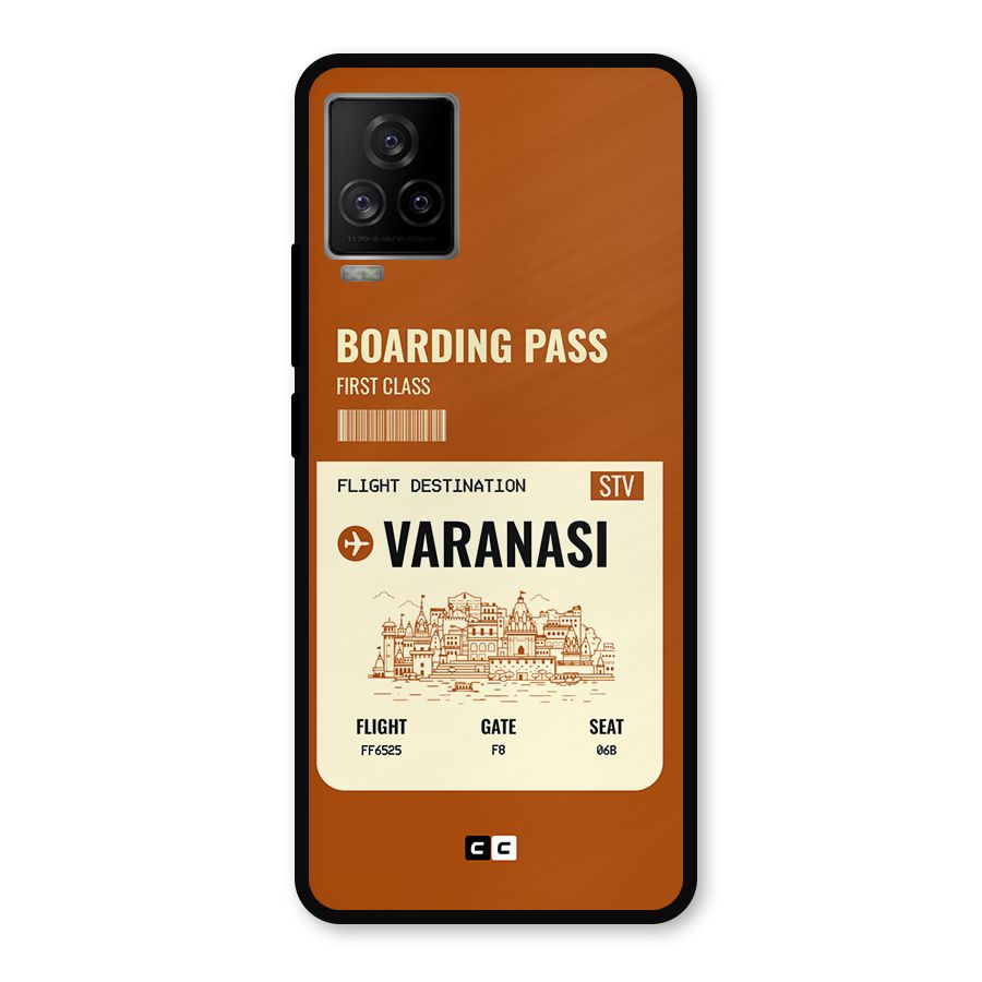 Varanasi Boarding Pass Metal Back Case for iQOO 7 Legend 5G