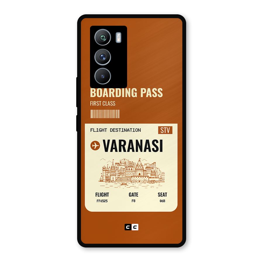 Varanasi Boarding Pass Metal Back Case for iQOO 9 SE