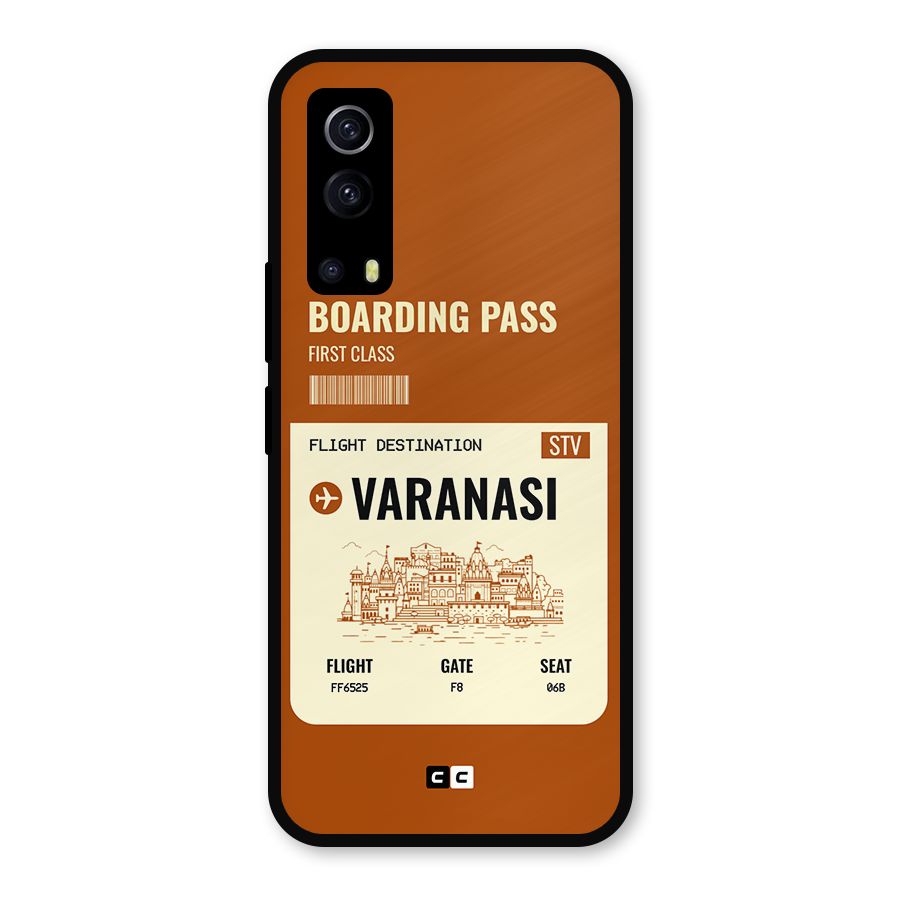 Varanasi Boarding Pass Metal Back Case for iQOO Z3