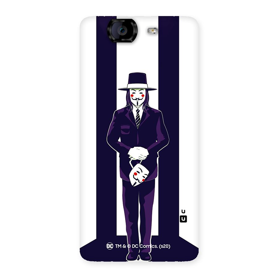 Vendetta Gentleman Holding Mask Illustration Back Case for Canvas Knight A350
